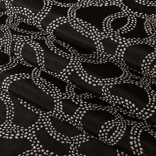Bella-Dura® Hansel Black/White 54" Fabric 4 Bella-Dura® Hansel Black/White 54" Fabric - Image 2