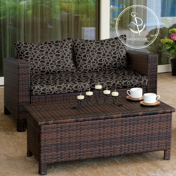 Bella-Dura® Hansel Black/White 54" Fabric 8 Bella-Dura® Hansel Black/White 54" Fabric - Image 6