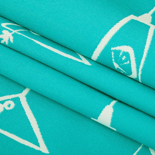 Covington Outdoor Five O'Clock Somewhere Turquoise 56" Fabric 4 Covington Outdoor Five O'Clock Somewhere Turquoise 56" Fabric - Image 2