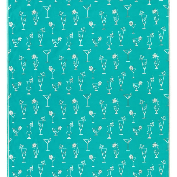 Covington Outdoor Five O'Clock Somewhere Turquoise 56" Fabric 5 Covington Outdoor Five O'Clock Somewhere Turquoise 56" Fabric - Image 3