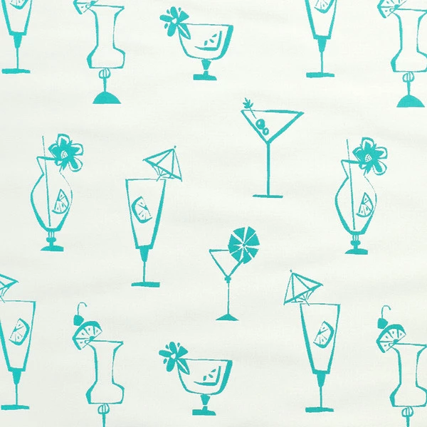 Covington Outdoor Five O'Clock Somewhere Turquoise 56" Fabric 8 Covington Outdoor Five O'Clock Somewhere Turquoise 56" Fabric - Image 6