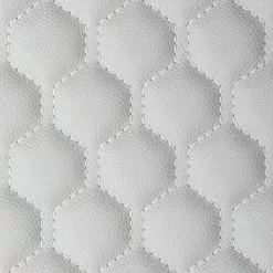 EverSoft™ Silver Hexagon Stitched Foam Backed Vinyl -Hot Sale Fabric Store EverSoft Silver Hexagon Stitched Foam Backed Vinyl 2
