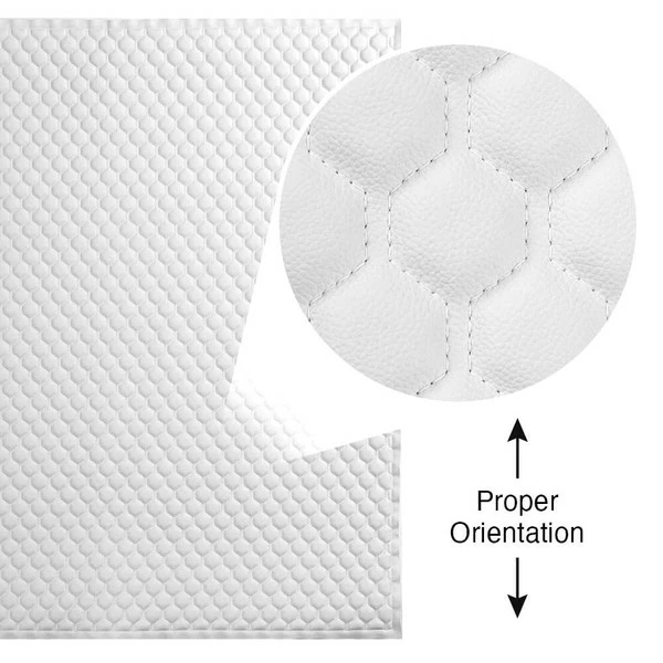 EverSoft™ White Hexagon Stitched Foam Backed Vinyl 8 EverSoft™ White Hexagon Stitched Foam Backed Vinyl - Image 6