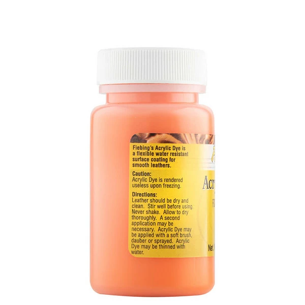 Fiebing's Acrylic Dye For Leather Orange 2 Oz. 4 Fiebing's Acrylic Dye For Leather Orange 2 Oz. - Image 2