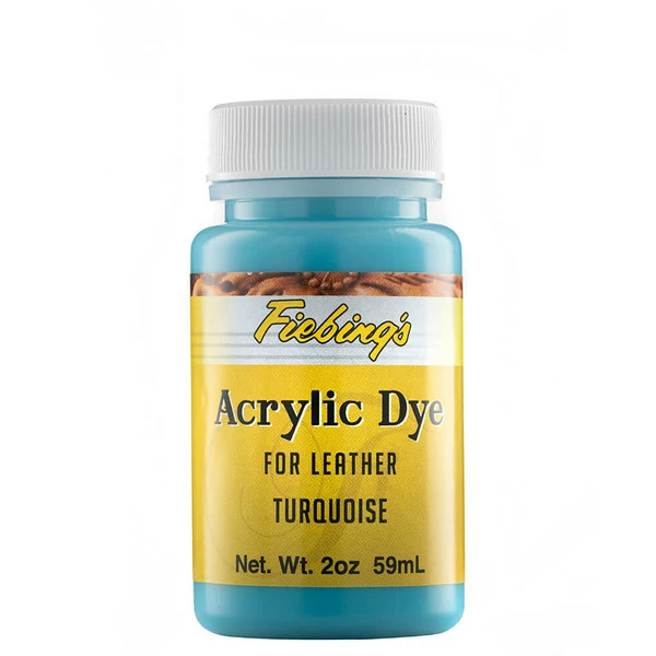 Fiebing's Acrylic Dye For Leather Turquoise 2 Oz. 3 Fiebing's Acrylic Dye For Leather Turquoise 2 Oz.