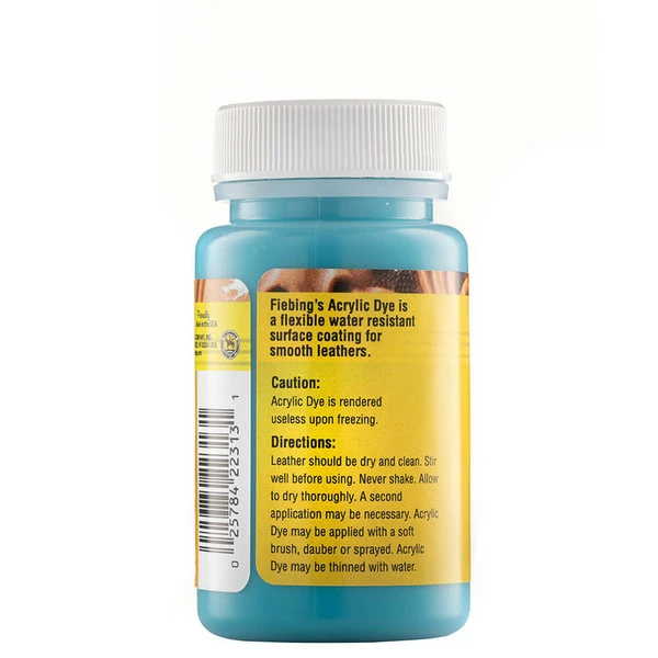 Fiebing's Acrylic Dye For Leather Turquoise 2 Oz. 4 Fiebing's Acrylic Dye For Leather Turquoise 2 Oz. - Image 2