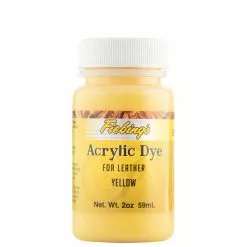 Fiebing's Acrylic Dye For Leather Yellow 2 Oz.