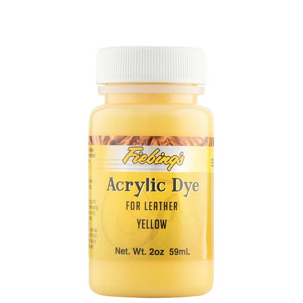 Fiebing's Acrylic Dye For Leather Yellow 2 Oz. 3 Fiebing's Acrylic Dye For Leather Yellow 2 Oz.