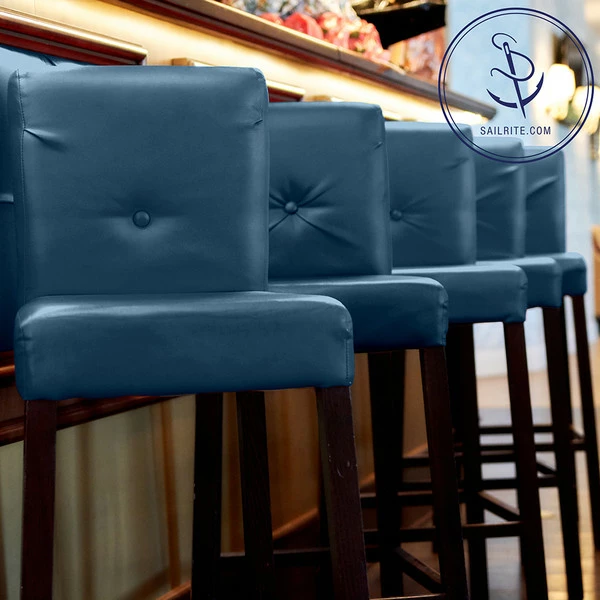 Naugahyde® All American Regimental Blue 54" Vinyl Fabric 8 Naugahyde® All American Regimental Blue 54" Vinyl Fabric - Image 6