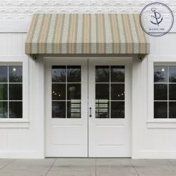 Sunbrella® Awning Stripe 4777-0000 Grey/Beige Chip Fancy 46" Fabric -Hot Sale Fabric Store Sunbrella 4777 0000 Grey Beige Chip Fancy Stripe 46 Signature Series Awning Stripe 72