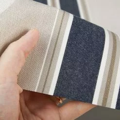 Sunbrella® Awning Stripe 4916-0000 Navy/Taupe Fancy 46" Fabric -Hot Sale Fabric Store Sunbrella 4916 0000 Navy Taupe Fancy 46 Signature Series Awning Stripe 4