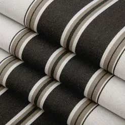 Sunbrella® Awning Stripe 4946-0000 Black/Taupe Fancy 46" Fabric -Hot Sale Fabric Store Sunbrella 4946 0000 Black Taupe Fancy Stripe 46 2