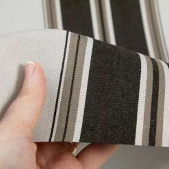 Sunbrella® Awning Stripe 4946-0000 Black/Taupe Fancy 46" Fabric -Hot Sale Fabric Store Sunbrella 4946 0000 Black Taupe Fancy Stripe 46 4