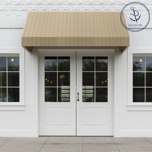 Sunbrella® Awning Stripe 4961-0000 Putty Regimental 46" Fabric 7 Sunbrella® Awning Stripe 4961-0000 Putty Regimental 46" Fabric - Image 5