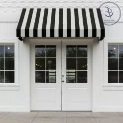 Sunbrella® Awning Stripe 5704-0000 Beaufort Black/White 6 Bar 46" Fabric -Hot Sale Fabric Store Sunbrella 5704 0000 Black White 6 Bar Stripe 46 72