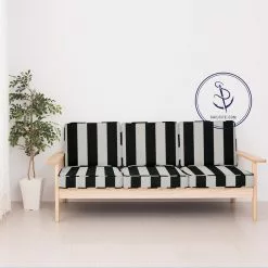 Sunbrella® Awning Stripe 5704-0000 Beaufort Black/White 6 Bar 46" Fabric -Hot Sale Fabric Store Sunbrella 5704 0000 Black White 6 Bar Stripe 46 87